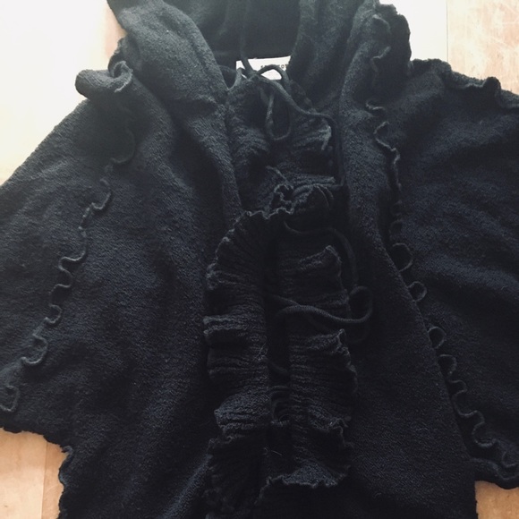 Anthro Sparrow Hoodie Cape - Picture 7 of 8